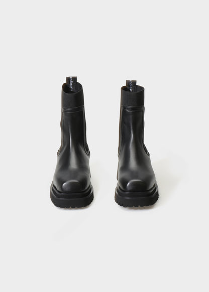 VILMA 073 NERO BOOTS IN CAPRICORNO LEATHER