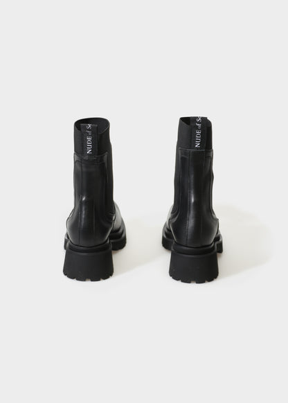 VILMA 073 NERO BOOTS IN CAPRICORNO LEATHER