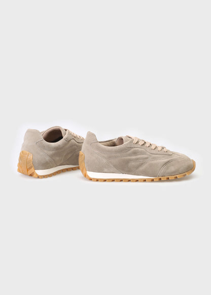 JENNY 001 BEIGE SNEAKER IN VELOUR LEATHER