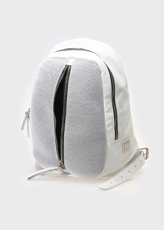 BACKPACK 001 WHITE/BLACK BAG IN TECH