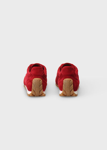JENNY 001 ROSSO SNEAKER IN VELOUR LEATHER