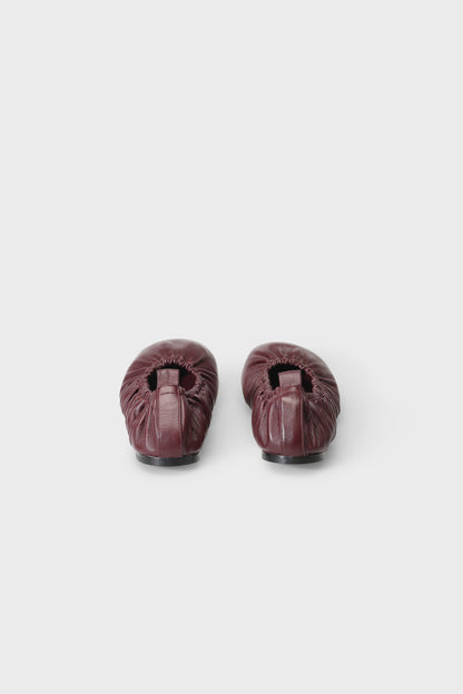 SAGA 001 BORDEAUX BALLET FLAT IN NAPPA LEATHER