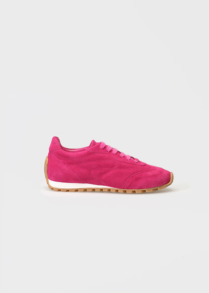 JENNY 001 PINK SNEAKER IN VELOUR LEATHER