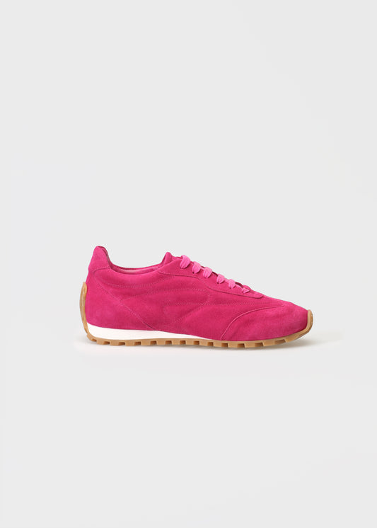 JENNY 001 PINK SNEAKER IN VELOUR LEATHER
