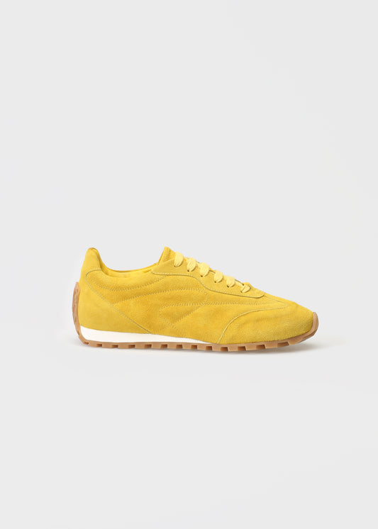 JENNY 001 GIALLO SNEAKER IN VELOUR LEATHER