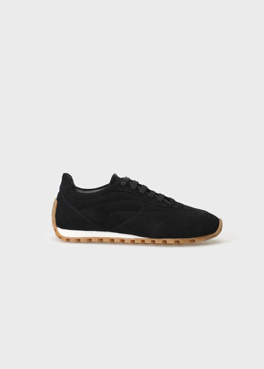 JENNY 001 NERO SNEAKER IN VELOUR LEATHER