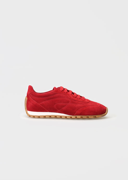 JENNY 001 ROSSO SNEAKER IN VELOUR LEATHER
