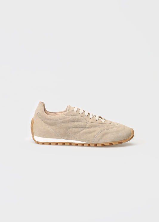 JENNY 001 BEIGE SNEAKER IN VELOUR LEATHER