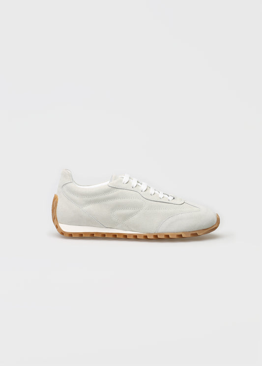 JENNY 001 BIANCO SNEAKER IN VELOUR LEATHER