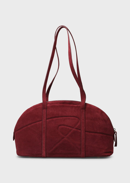 BOWLING 001 BORDO BAG IN VELOUR LEATHER