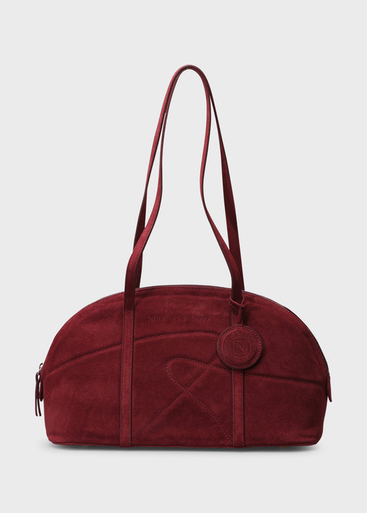 BOWLING 001 BORDO BAG IN VELOUR LEATHER