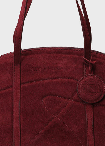 BOWLING 001 BORDO BAG IN VELOUR LEATHER