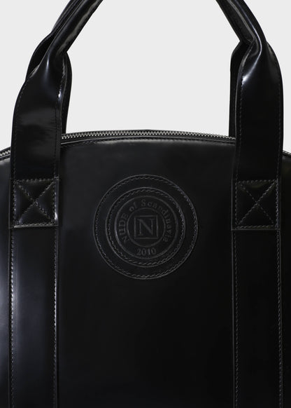 BOWLING 002 NERO BAG IN LEATHER ABRASIVATO