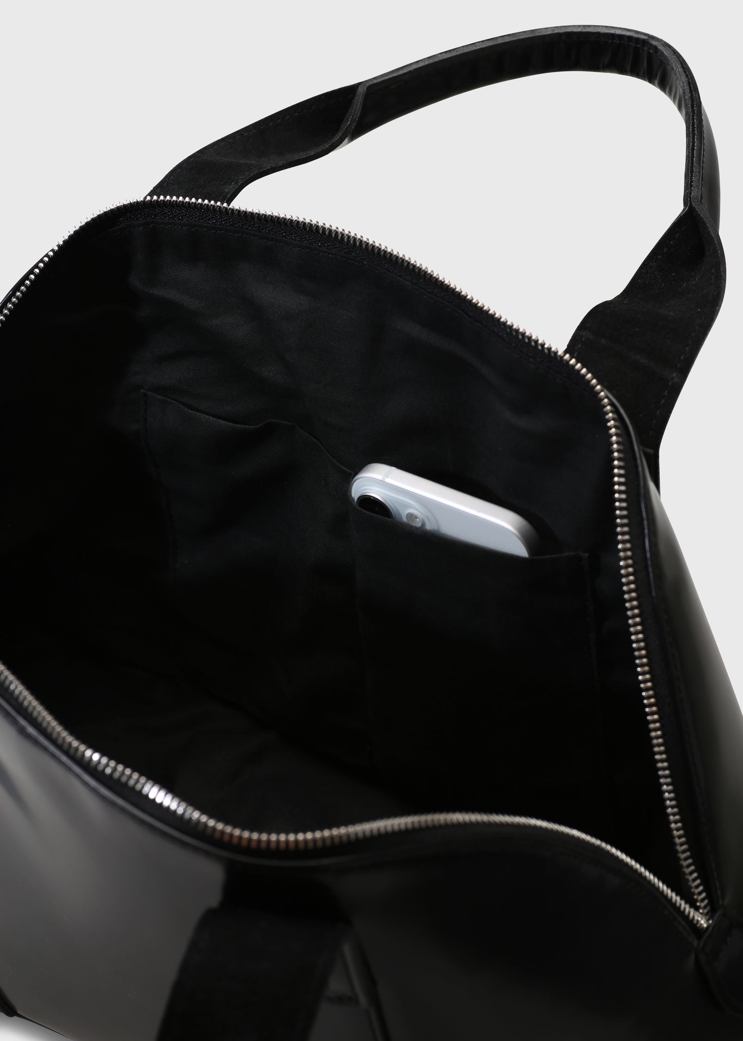 BOWLING 002 NERO BAG IN LEATHER ABRASIVATO