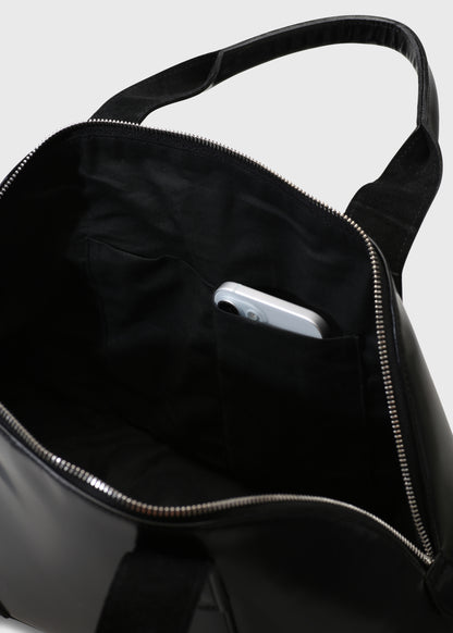 BOWLING 002 NERO BAG IN LEATHER ABRASIVATO