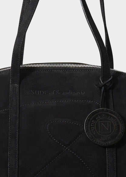 BOWLING 001 NERO BAG IN VELOUR LEATHER