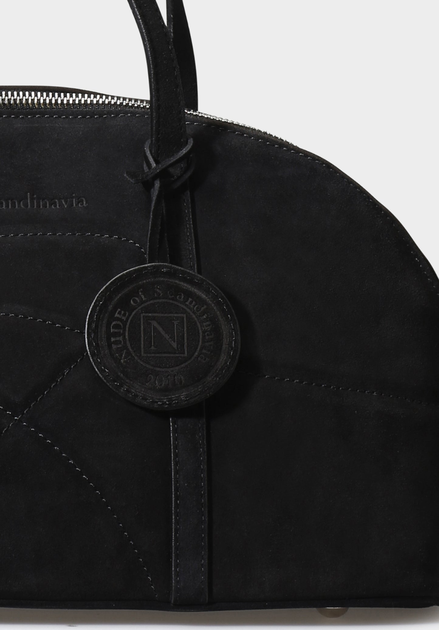 BOWLING 001 NERO BAG IN VELOUR LEATHER