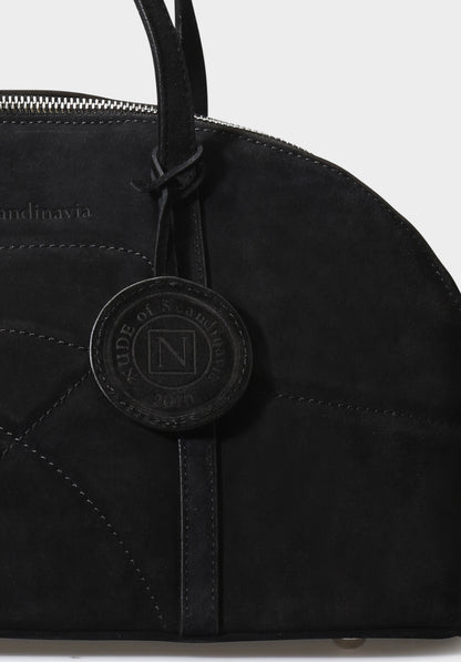 BOWLING 001 NERO BAG IN VELOUR LEATHER