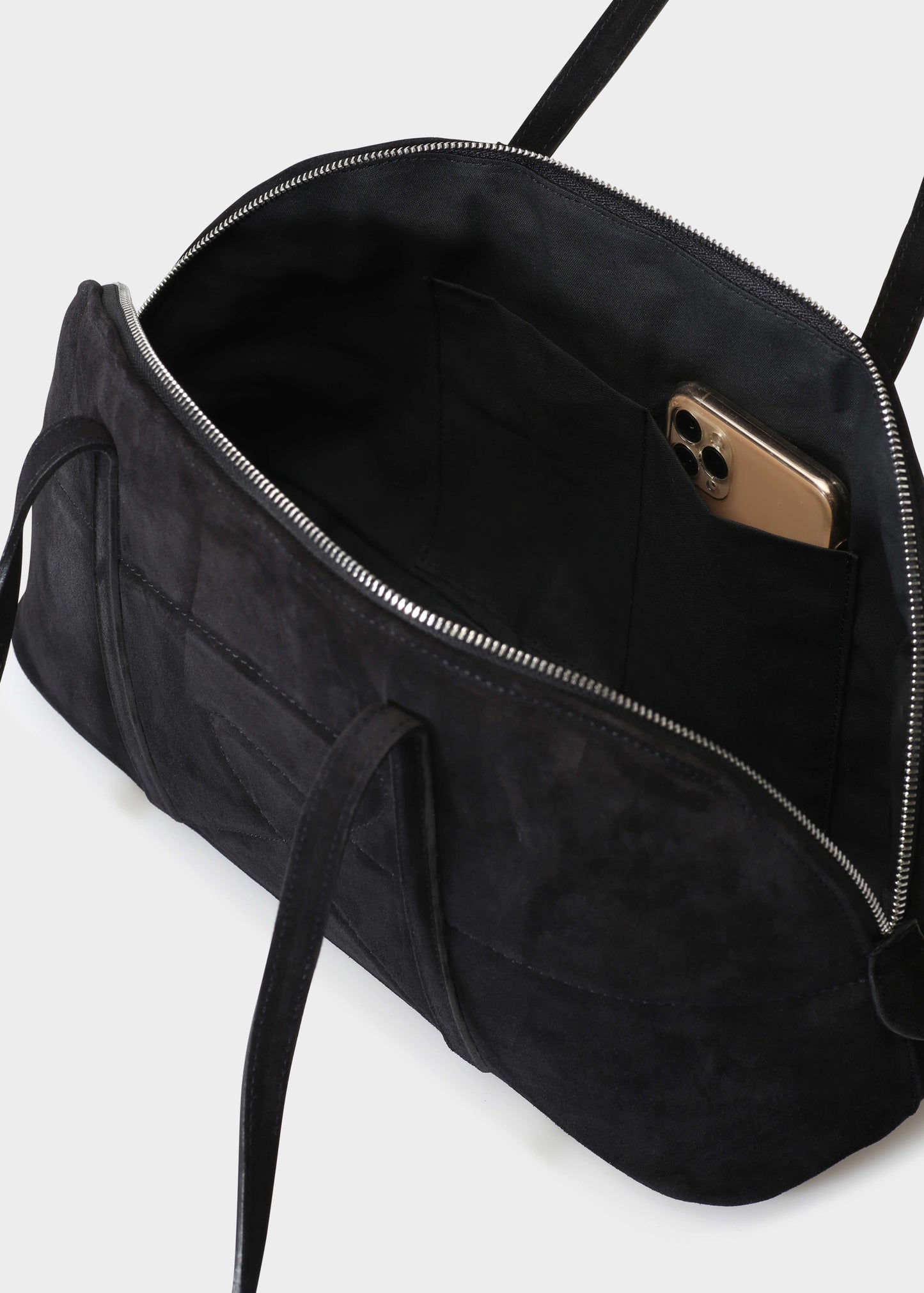 BOWLING 001 NERO BAG IN VELOUR LEATHER