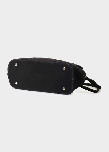 BOWLING 001 NERO BAG IN VELOUR LEATHER