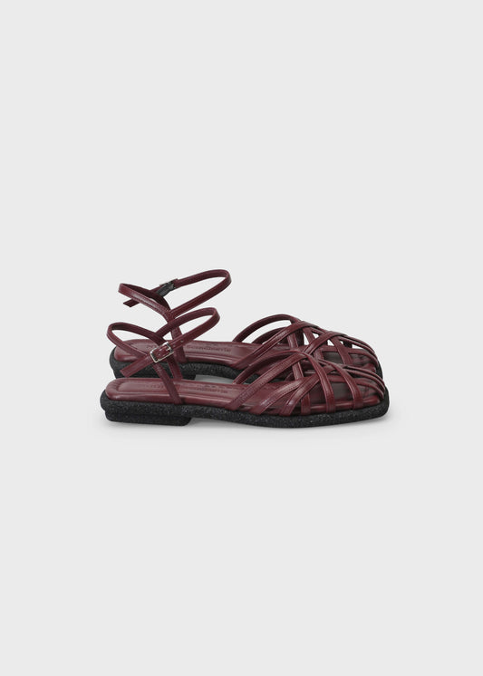 ANNA.G 003 BORDEAUX SANDAL IN TROPEZ LEATHER