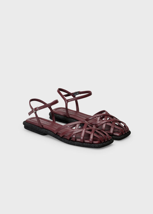 ANNA.G 003 BORDEAUX SANDAL IN TROPEZ LEATHER