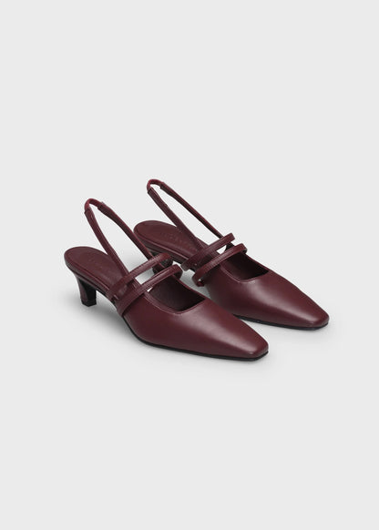 CAMILLA 004 BORDEAUX HEELS IN TROPEZ LEATHER