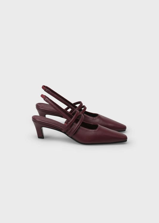 CAMILLA 004 BORDEAUX HEELS IN TROPEZ LEATHER