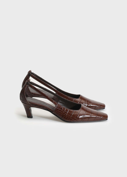 CAMILLA 006 T.MORO HEELS IN COCCO BABY LEATHER