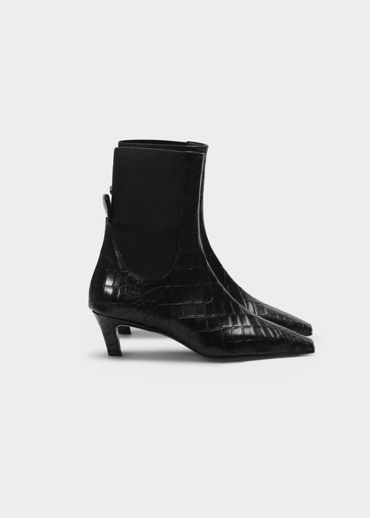 CAMILLA 001 NERO BOOTS IN COCCO BABY LEATHER