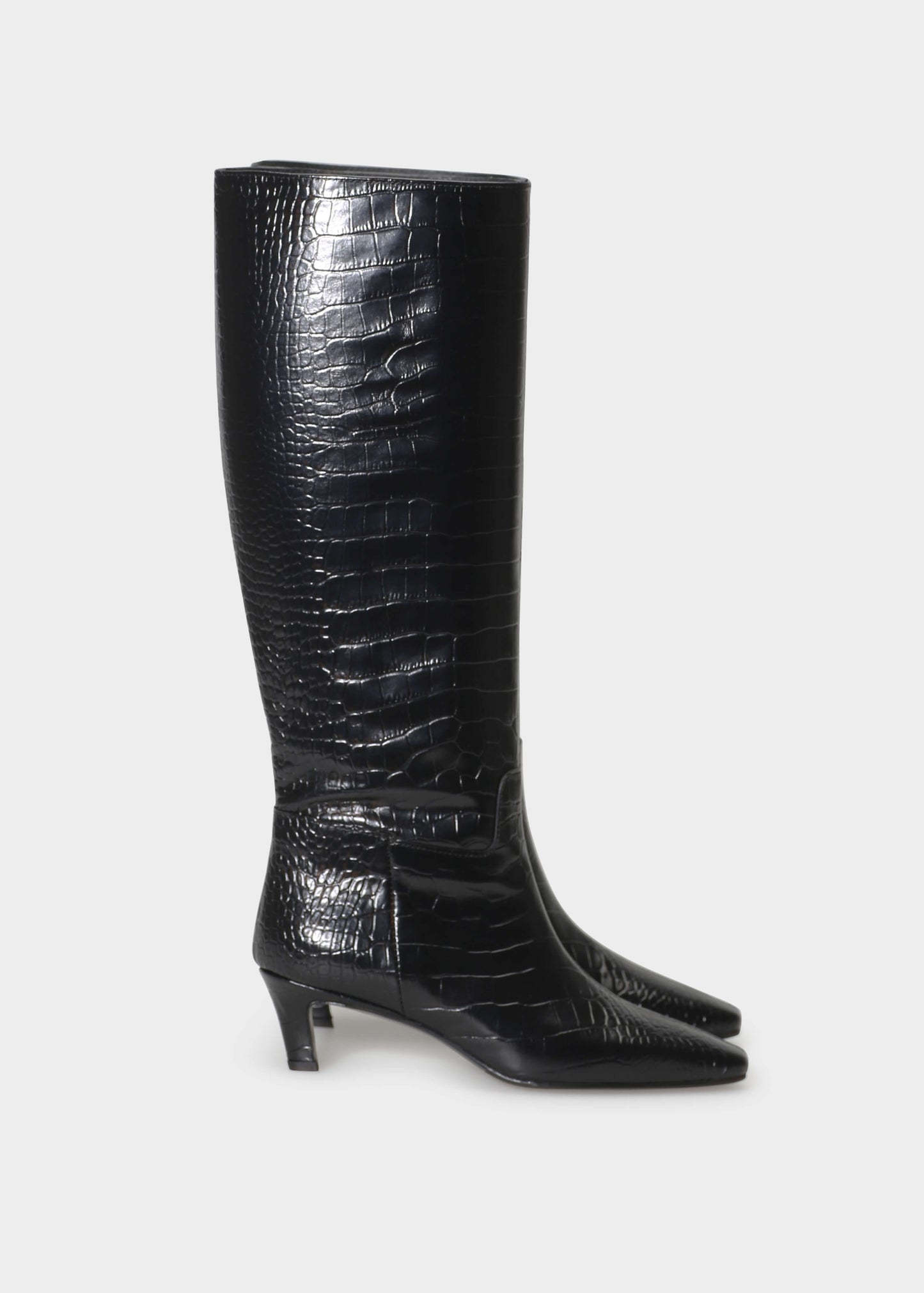 CAMILLA 002 NERO BOOTS IN COCCO BABY LEATHER