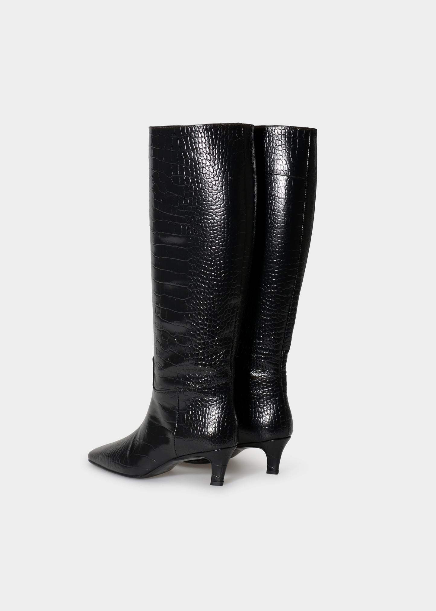 CAMILLA 002 NERO BOOTS IN COCCO BABY LEATHER