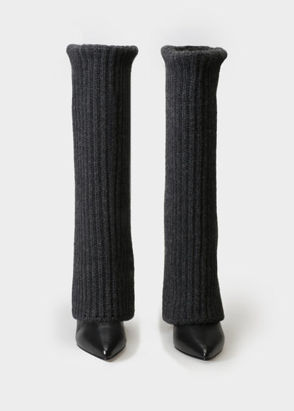 CHIELA 025 NERO BOOTS IN WOOL/LEATHER