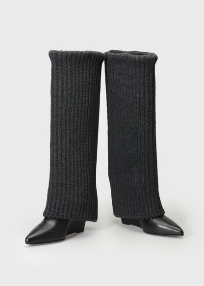 CHIELA 025 NERO BOOTS IN WOOL/LEATHER