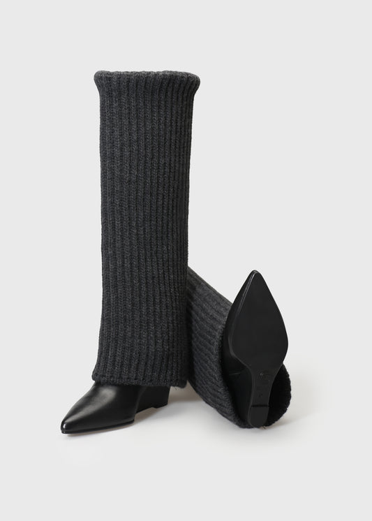 CHIELA 025 NERO BOOTS IN WOOL/LEATHER