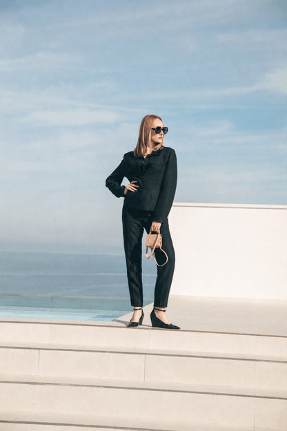 CHIELA 023 NERO HEELS IN TROPEZ LEATHER