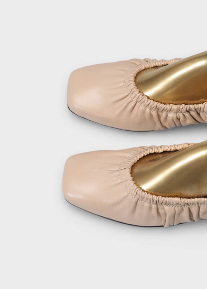 CHLOE 019 CAPPUCCINO BALLERINA IN TROPEZ LEATHER