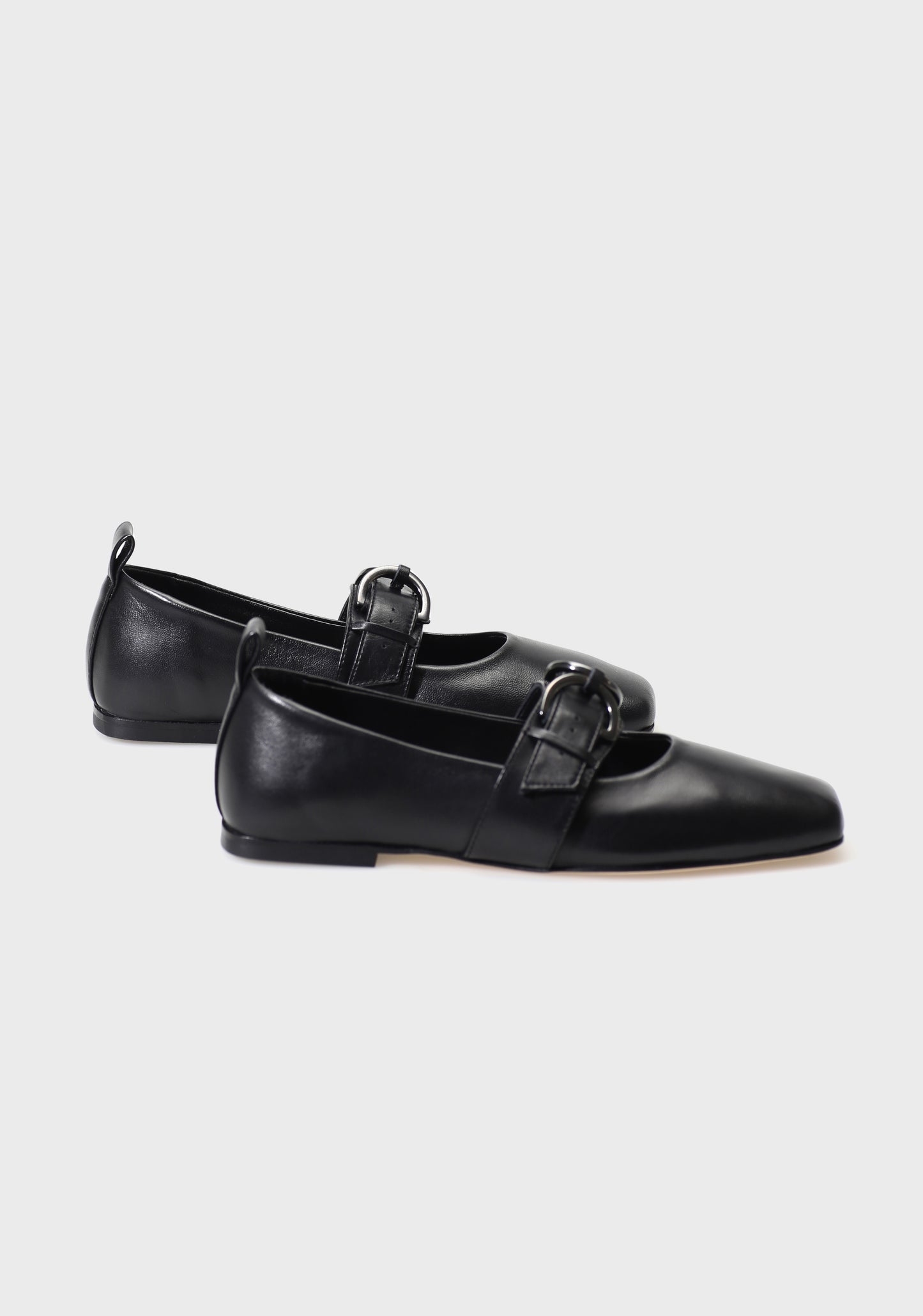 CHLOE 017 NERO BALLERINA IN TROPEZ LEATHER