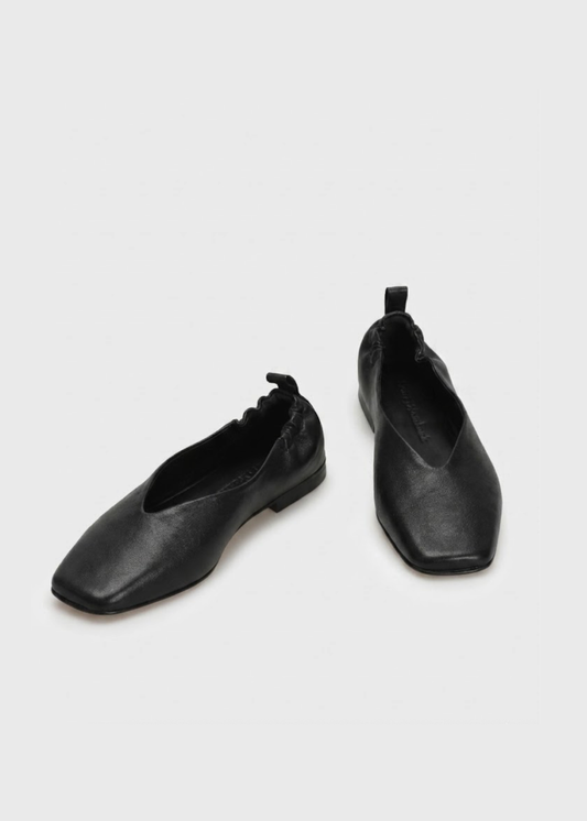 CHLOE 012 NERO  BALLERINA IN TROPEZ LEATHER