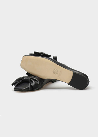 CHLOE 016 NERO BALLERINA IN TROPEZ LEATHER