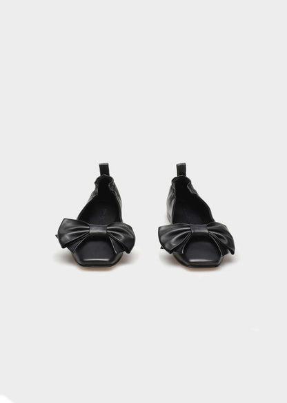 CHLOE 016 NERO BALLERINA IN TROPEZ LEATHER