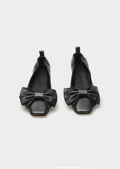 CHLOE 016 NERO BALLERINA IN TROPEZ LEATHER