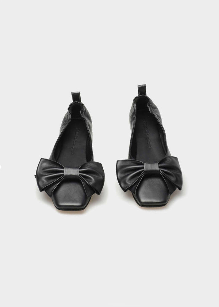 CHLOE 016 NERO BALLERINA IN TROPEZ LEATHER