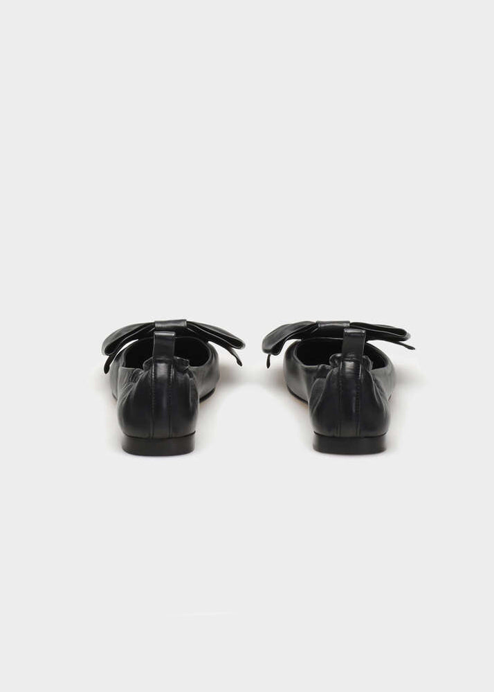 CHLOE 016 NERO BALLERINA IN TROPEZ LEATHER