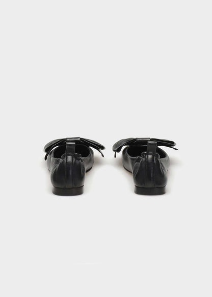 CHLOE 016 NERO BALLERINA IN TROPEZ LEATHER