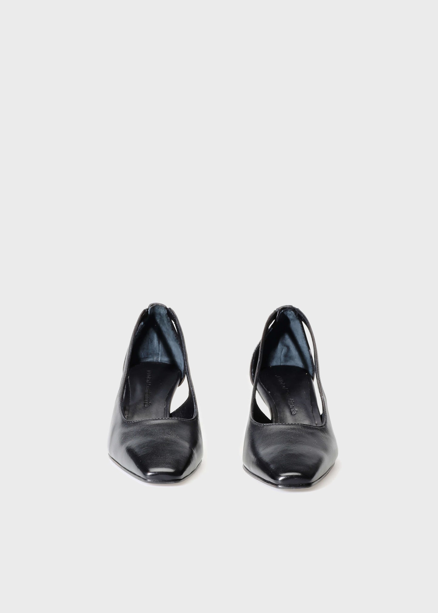 CAMILLA 006 NERO HEELS IN TROPEZ LEATHER