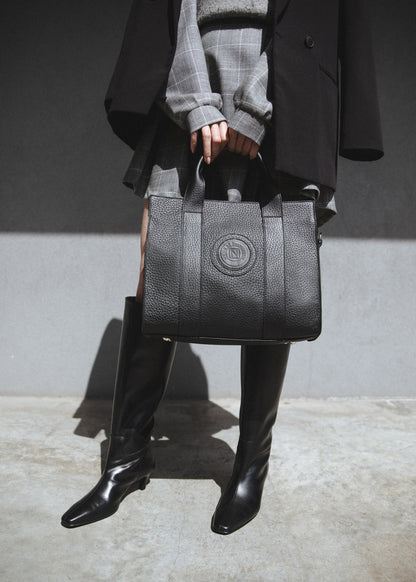 MINI HOUSTON NERO BAG IN TAURUS LEATHER