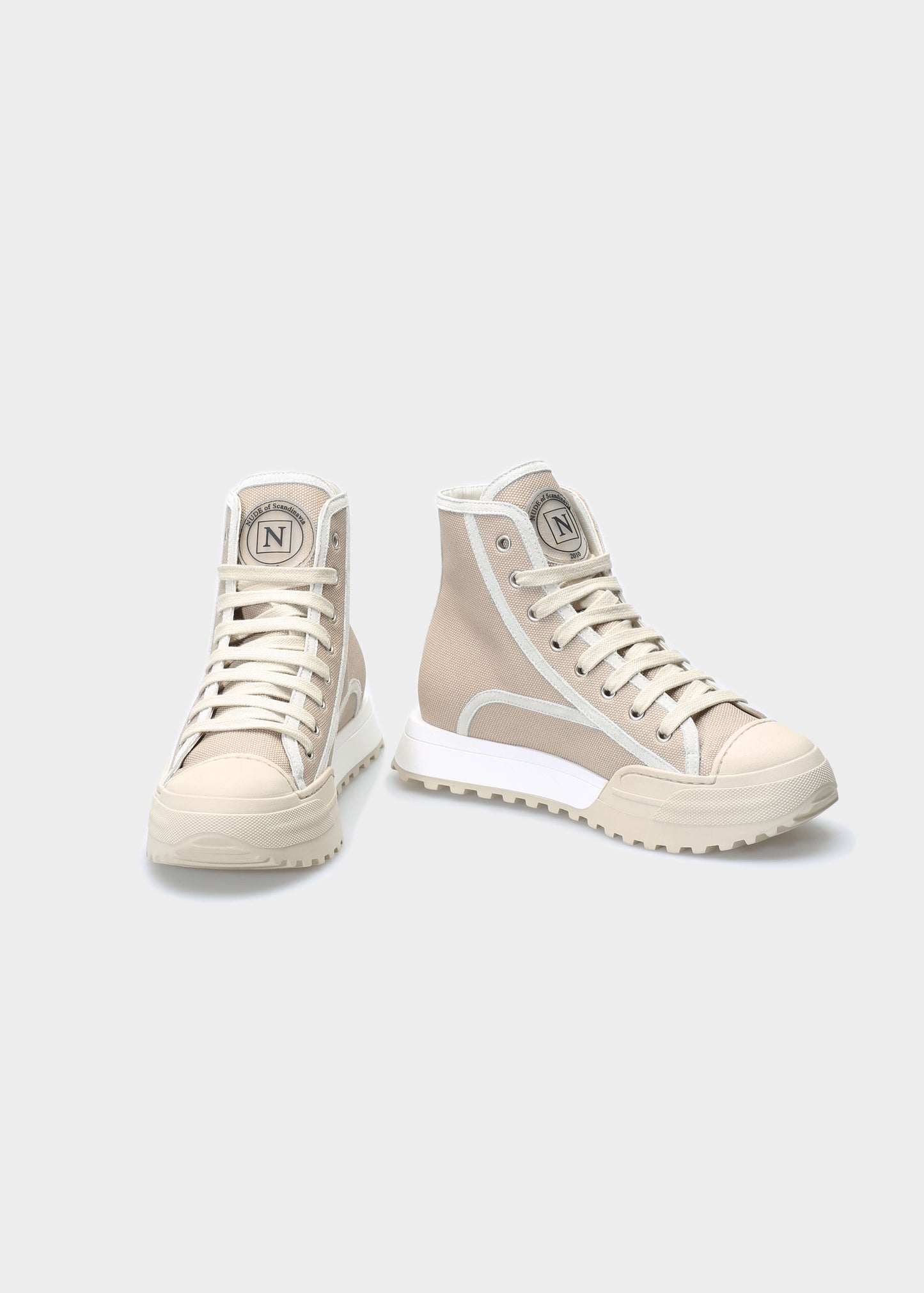 ELSA 002 BEIGE SNEAKER IN TECHNO PANAMA