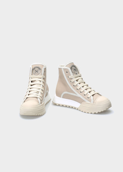 ELSA 002 BEIGE SNEAKER IN TECHNO PANAMA