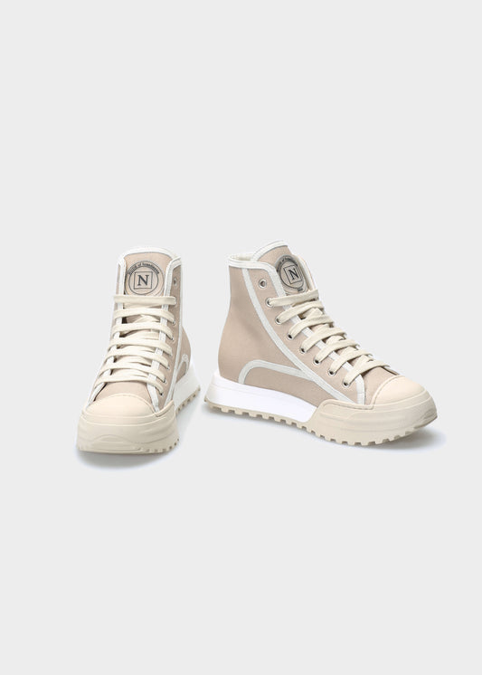 ELSA 002 BEIGE SNEAKER IN TECHNO PANAMA